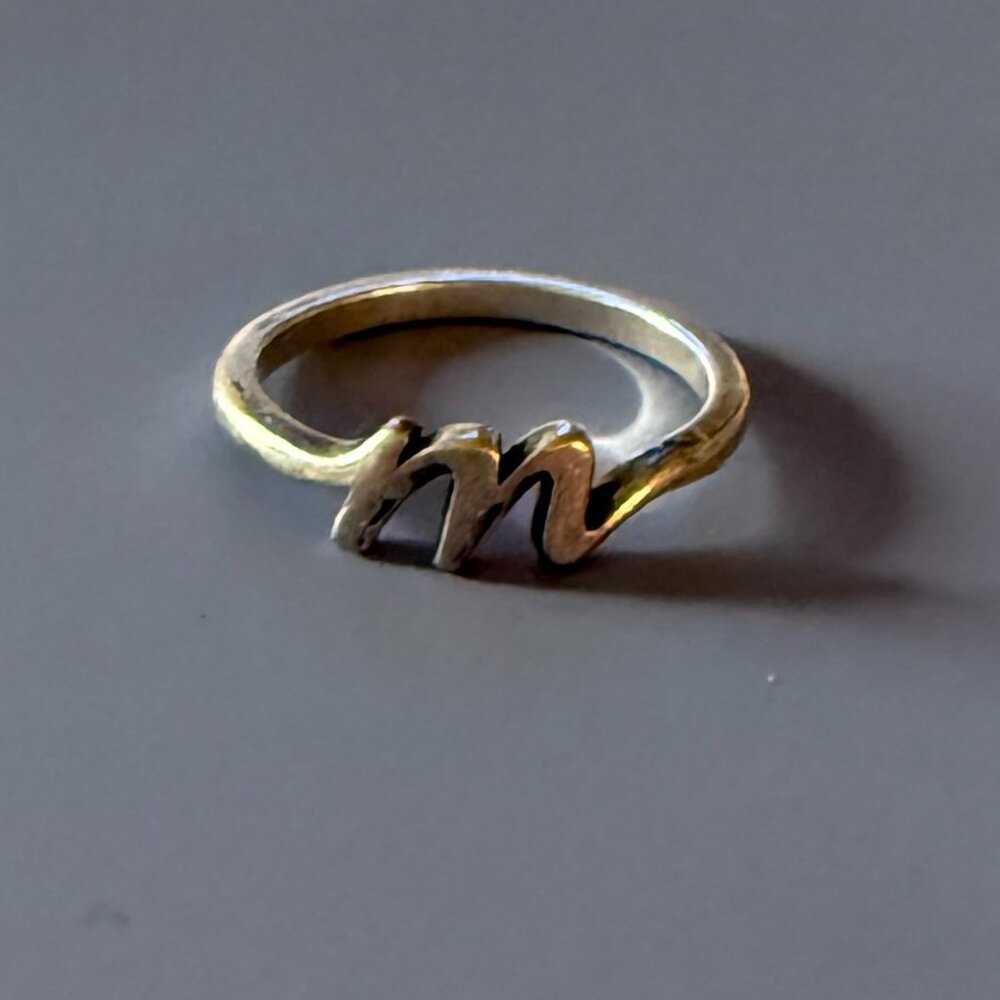James Avery Sterling Silver "M" Ring